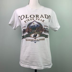 Vintage Colorado Pikes Peak Small White T-Shirt